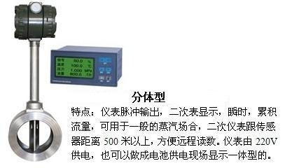 一體化渦街流量計分體型產(chǎn)品特點(diǎn)圖